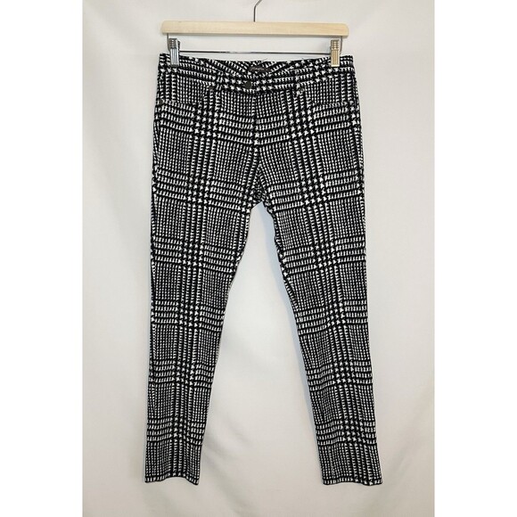 J. McLaughlin Becca Houndstooth Stretch Straight Ankle Pants Women's 6 - Picture 1 of 10